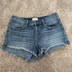 Pistola Distressed Blue Jean Shorts